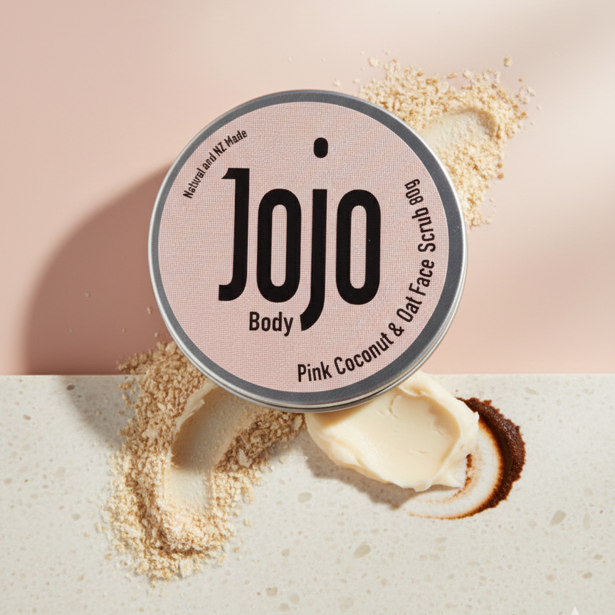 Pink Coconut and Oat Face Scrub